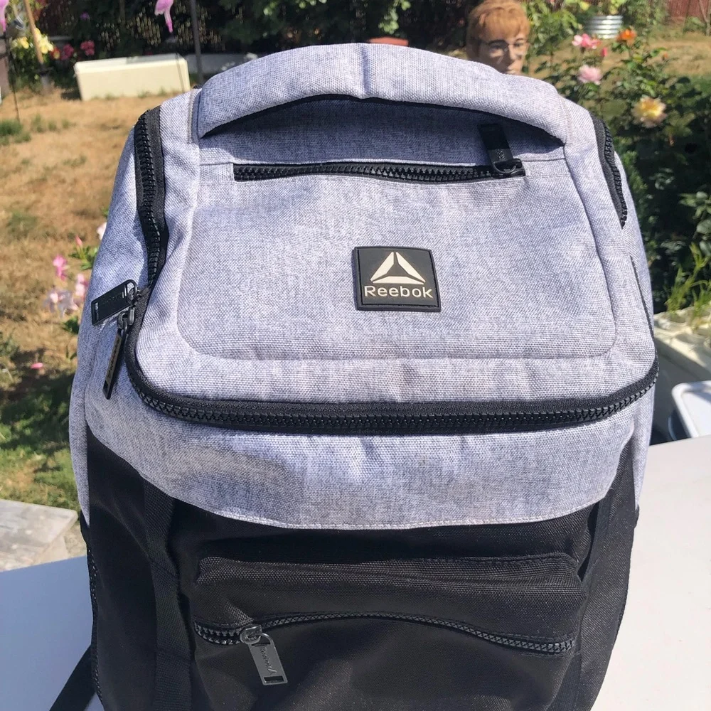 Reebok Bobbie Top Loader Two-Tone Grey and Black Daypack Backpack
